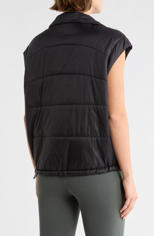 Z By Zella Channel Quilted Puffer Vest In Black