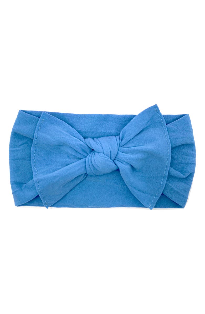 Baby Bling Knotted Bow Headband, Alternate, color, Denim