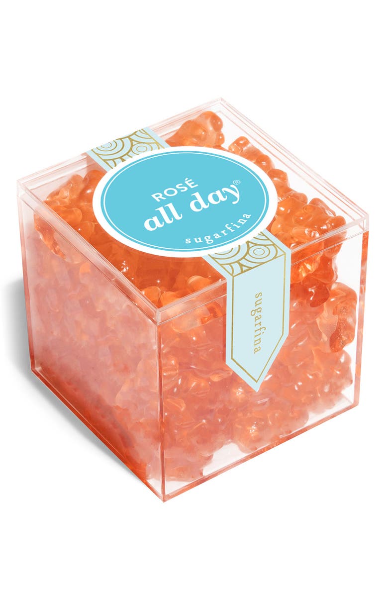 sugarfina Rosé All Day Bears Large Candy Cube, Main, color,