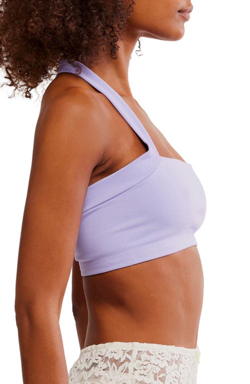Free People Margo Seamless Halter Bralette In Purple