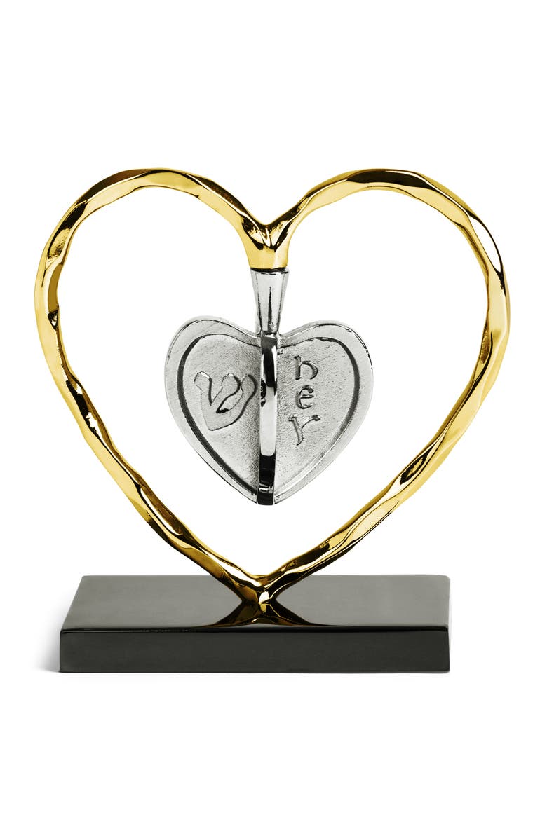 Michael Aram Heart Dreidel, Main, color, Gold/ Silver