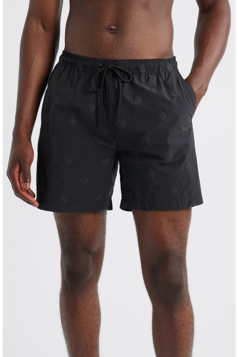Jean Swim Trunks, Main, color, BLACK