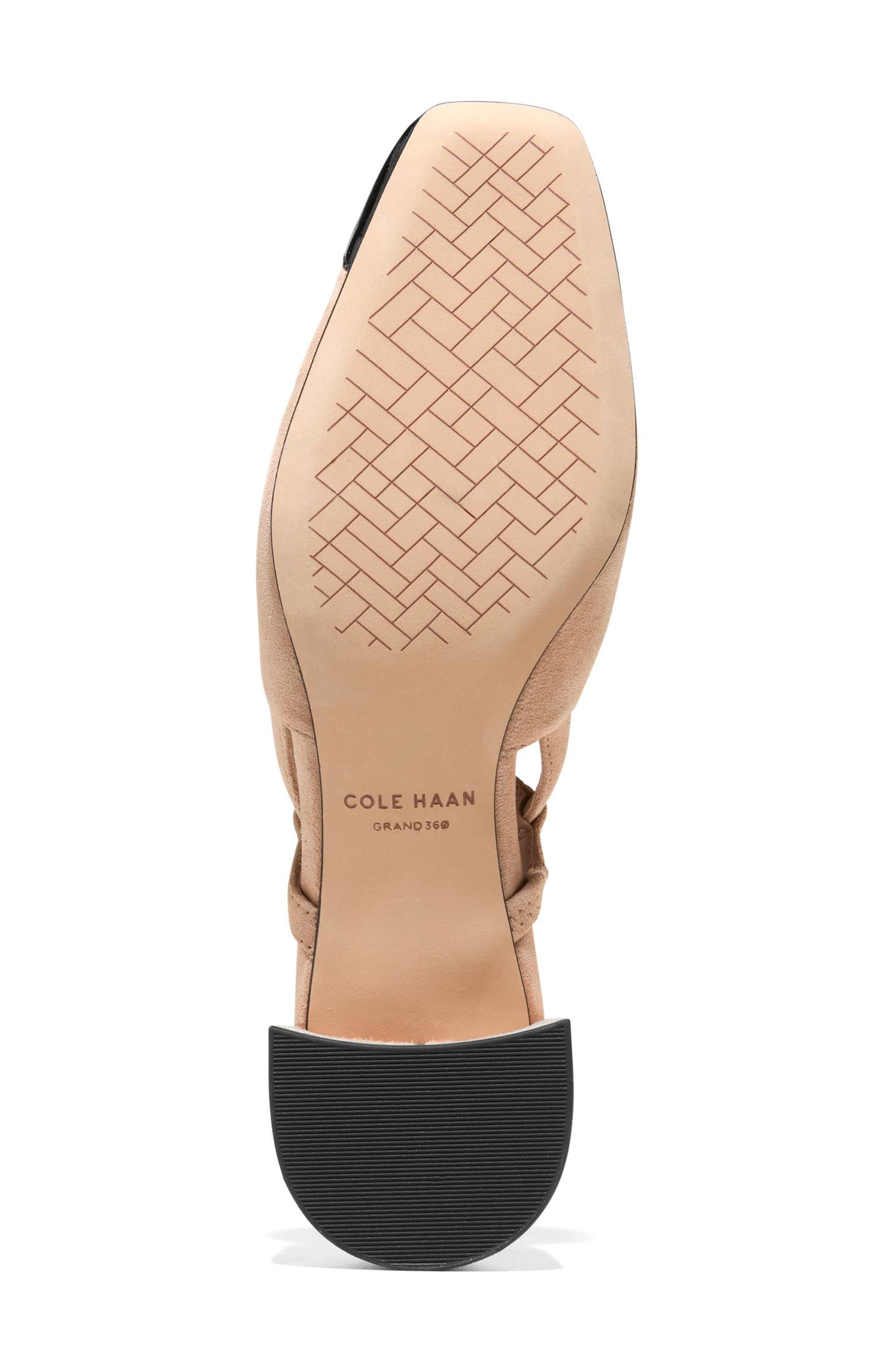 Cole Haan Pella Slingback Pump, Alternate, color, Tuscan Sand Suede/Black Patent