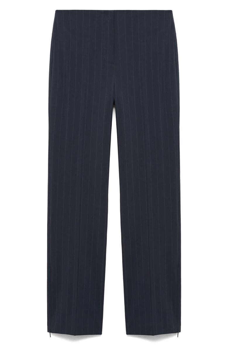 MANGO Chalk Stripe Straight Leg Trousers, Main, color,