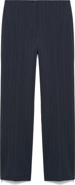 MANGO Chalk Stripe Straight Leg Trousers