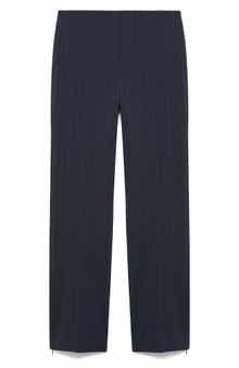 Chalk Stripe Straight Leg Trousers