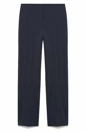 Chalk Stripe Straight Leg Trousers