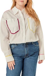 English Factory Flat Binding Detail Shirt