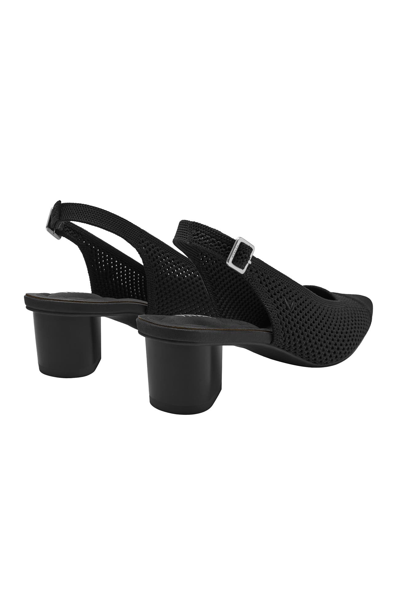 Pointed-Toe Slingback Sandals, Alternate, color, Black