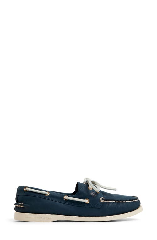 Sperry Authentic Original 2-eye Boat Shoe In Navy Leather Mix Mat