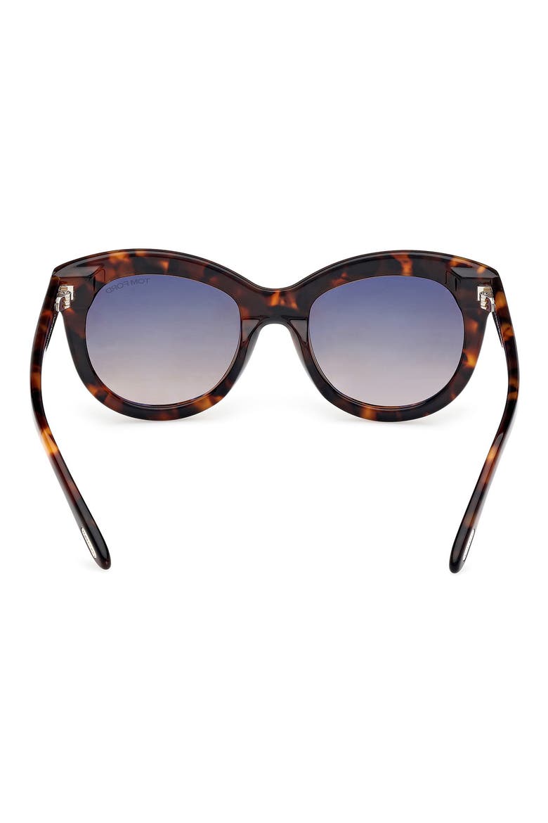 Odette 53mm Butterfly Sunglasses, Alternate, color, DARK HAVANA / GRADIENT BROWN