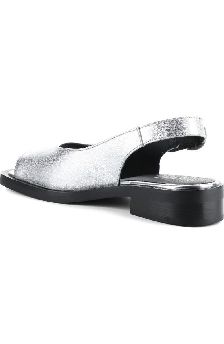 Bos. & Co. Elena Slingback Flat, Alternate, color, Silver Laminado