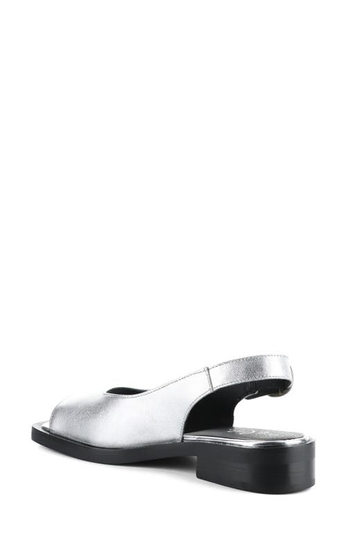 Bos. & Co. Elena Slingback Flat In Silver