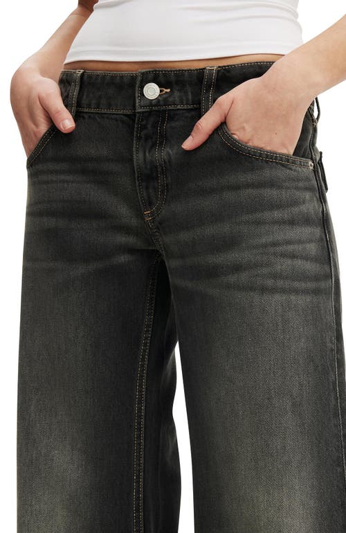 Cotton On Low Relaxed Flare Jean In Black