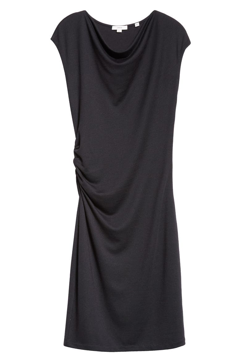 Cowl Neck Side Ruched Knit Dress, Alternate, color, COASTAL BLUE