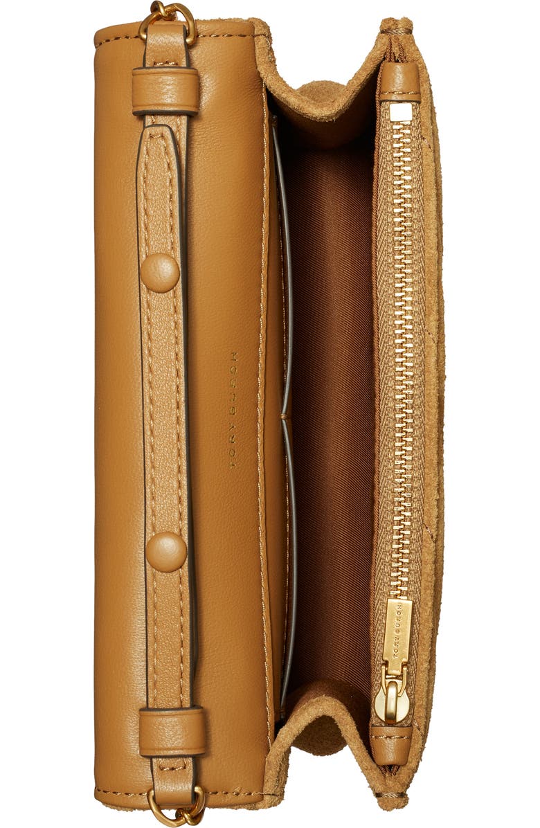 Tory Burch Mini Kira Chevron Quilted Suede Top Handle Bag, Alternate, color,