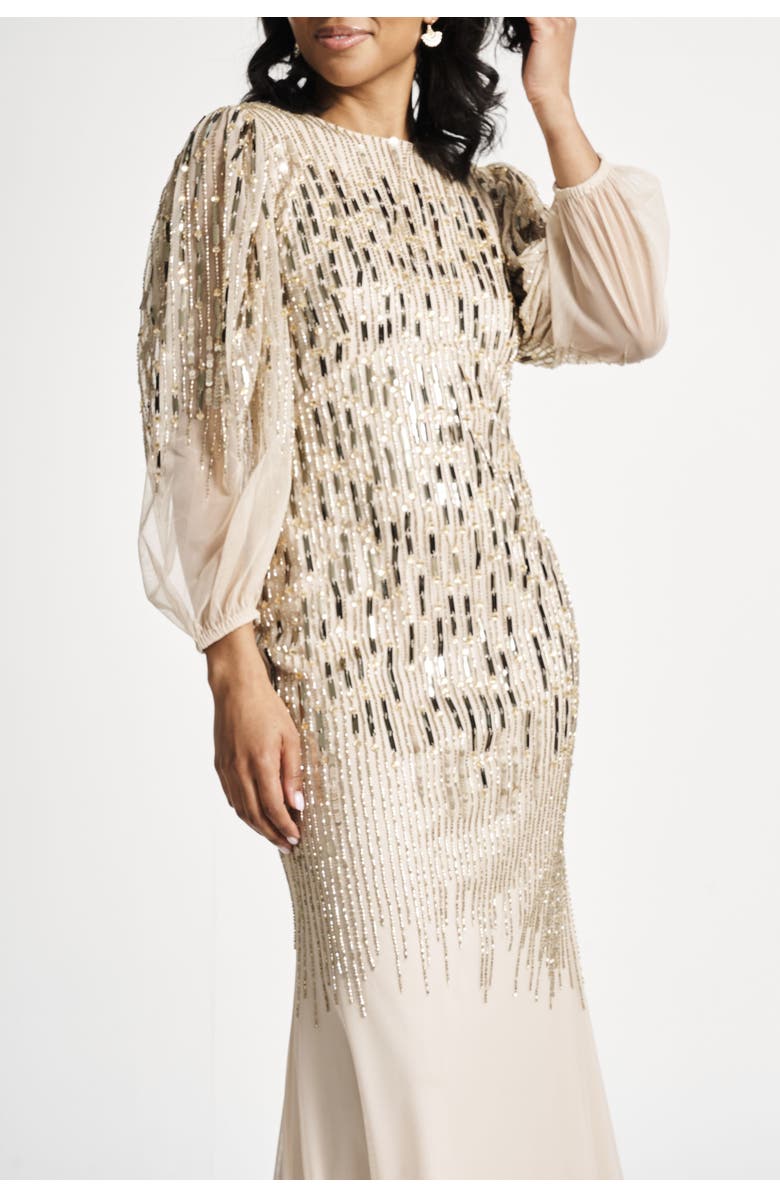 Frock and Frill Embellished Long Sleeve Gown, Alternate, color, 