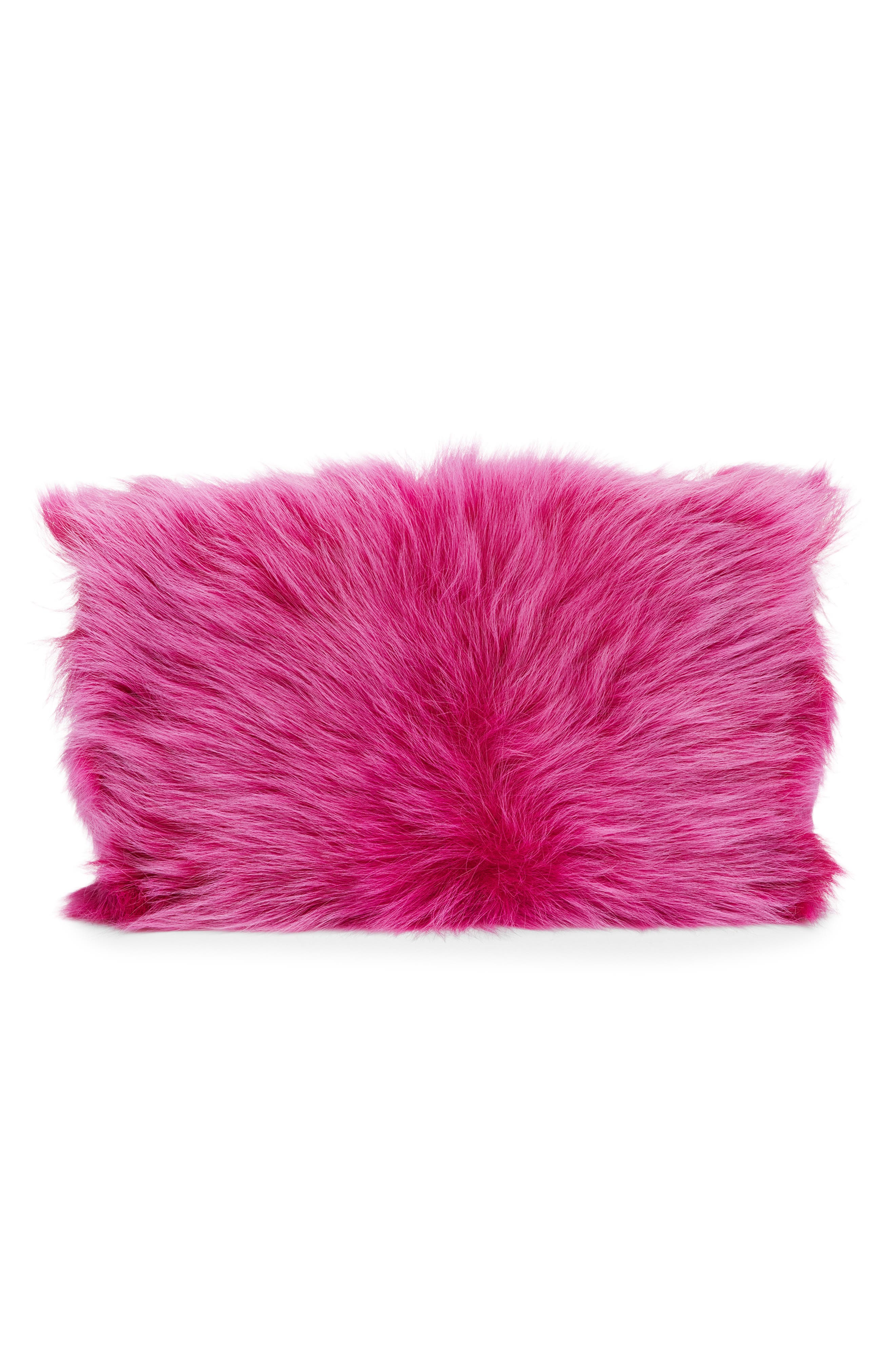 Saint Laurent KATE SML REV FUR SHLDR, Alternate, color, Magenta