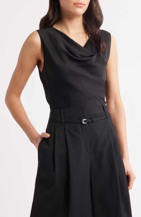 BOSS Belidina Sleeveless Stretch Silk Top