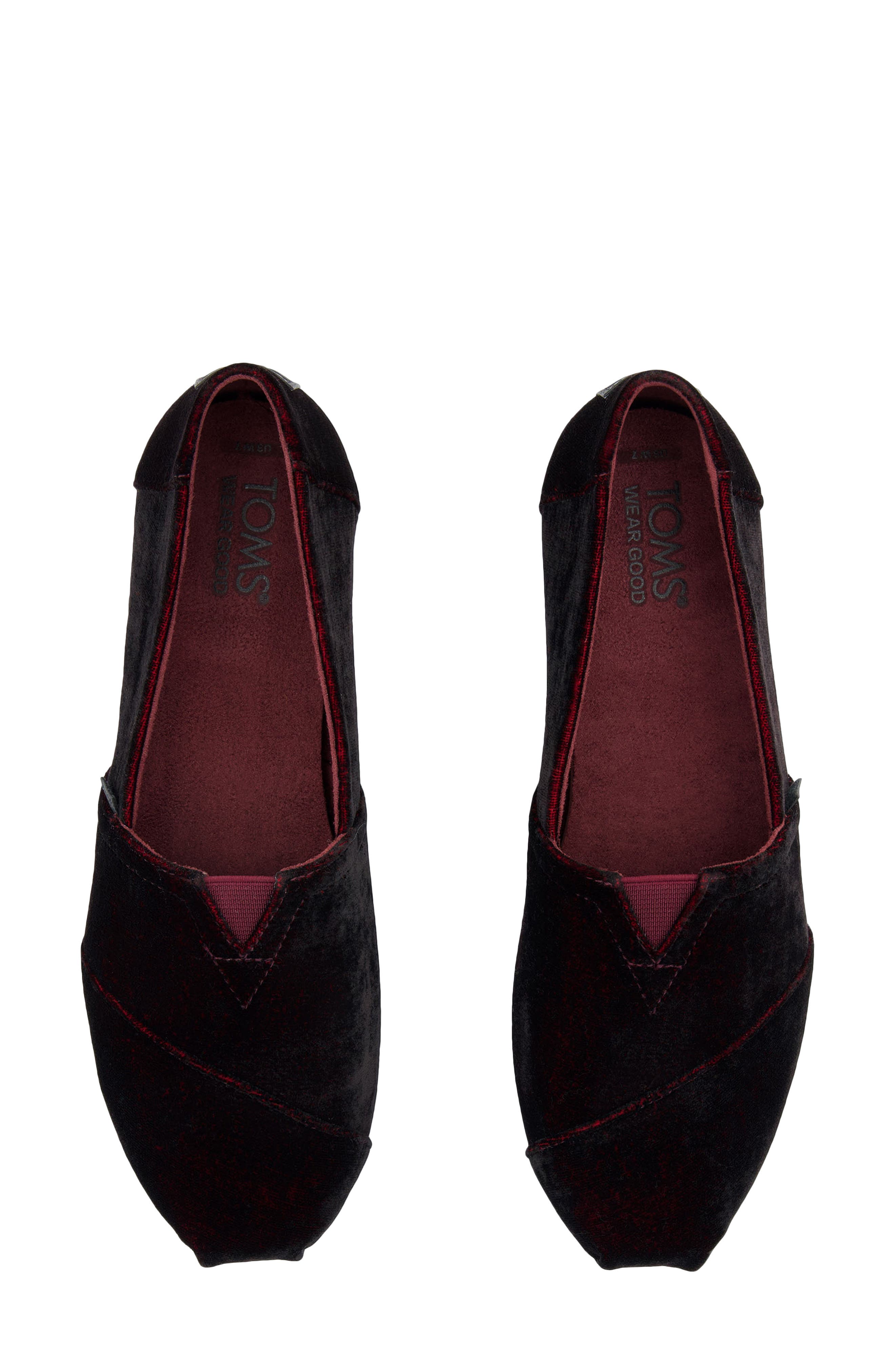 TOMS Alpargata Classic Slip-On, Alternate, color, Dark Red