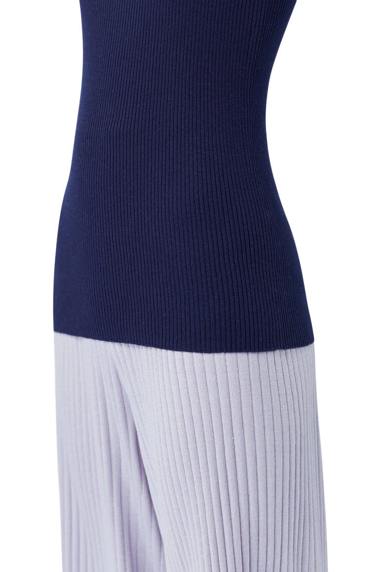Ribbed Cotton Silk Cashmere Blend Tank Top, Alternate, color, navy