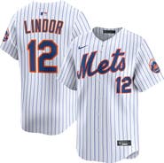 Nike Men's Nike Francisco Lindor White New York Mets Home Limited Jersey