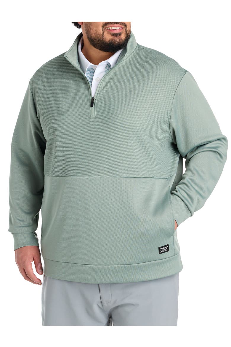 Big & Tall Performance Double-Knit 1/4-Zip Pullover, Main, color, LIGHT FOG