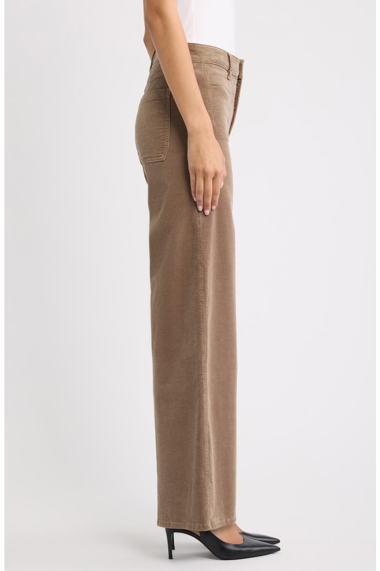 Le Slim Palazzo Patch Pocket High Waist Wide Leg Corduroy Jeans, Alternate, color, SOFT TAUPE