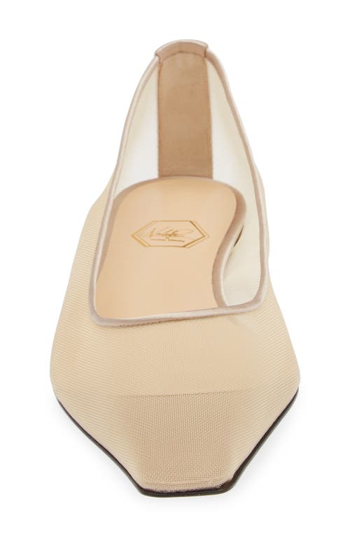 Nalebe Aurum Square Toe Flat In Champagne
