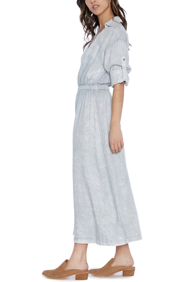Denim Shirtdress, Alternate, color, ASH GREY