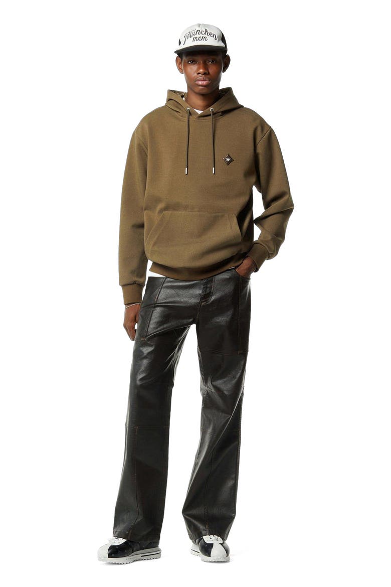 Essential Logo Patch Ponte Hoodie, Alternate, color, Green
