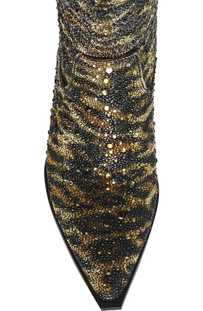 Betsey Johnson Cash Embellished Western Boot, Alternate, color,