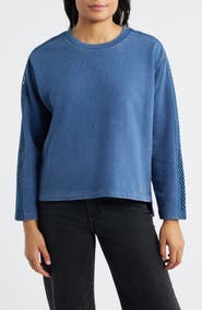 CITY BLUES Detailed Sleeve Sweatshirt