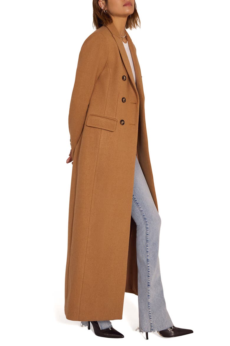 The Simon Maxi Coat, Alternate, color, CAMEL