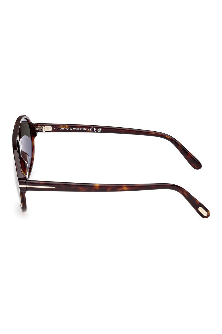 58mm Pilot Sunglasses, Alternate, color, DARK HAVANA / GREEN