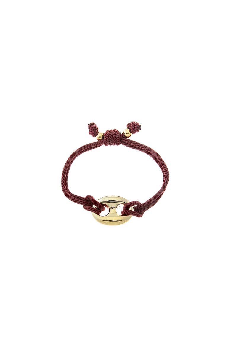Chunky Mariner Accent Rope Bracelet, Main, color, Burgundy - Medium