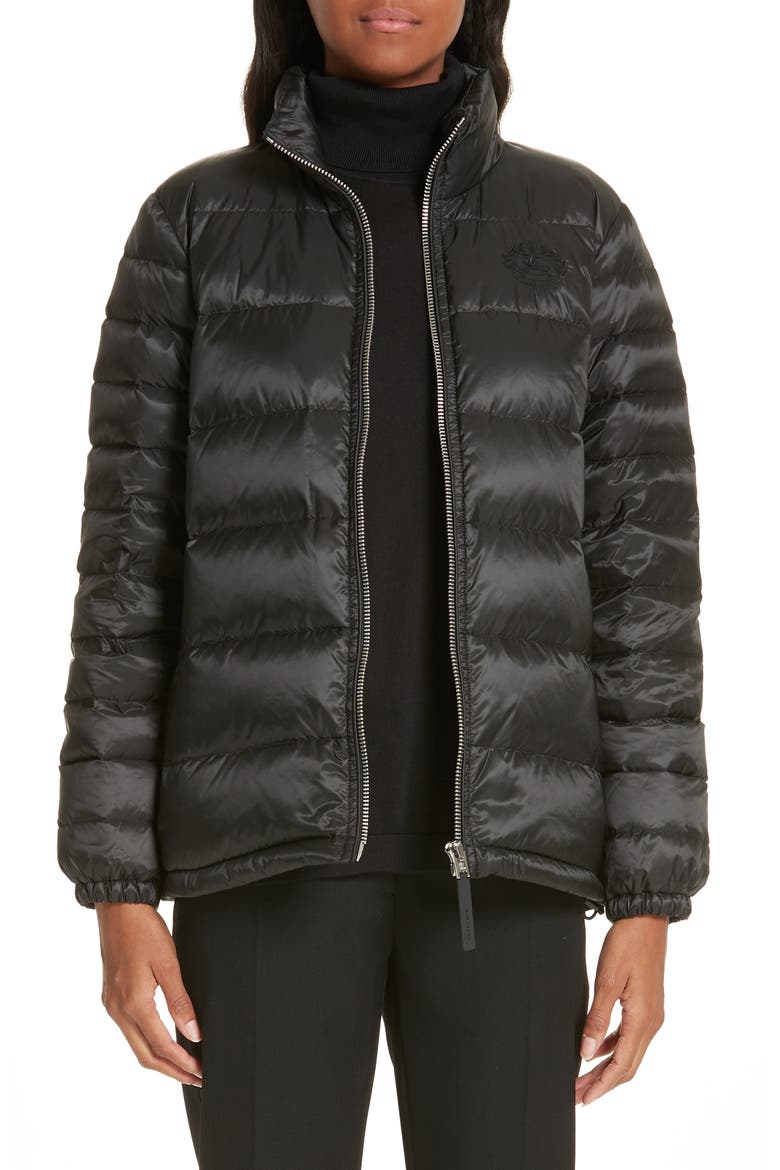 Smethwick Archive Logo Quilted Down Puffer Coat, Main, color, BLACK