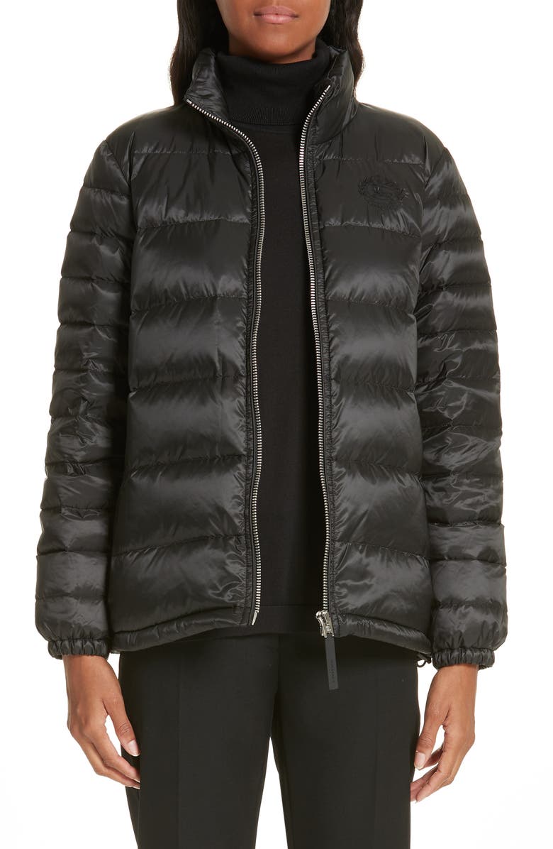 Burberry Smethwick Archive Logo Quilted Down Puffer Coat, Main, color,