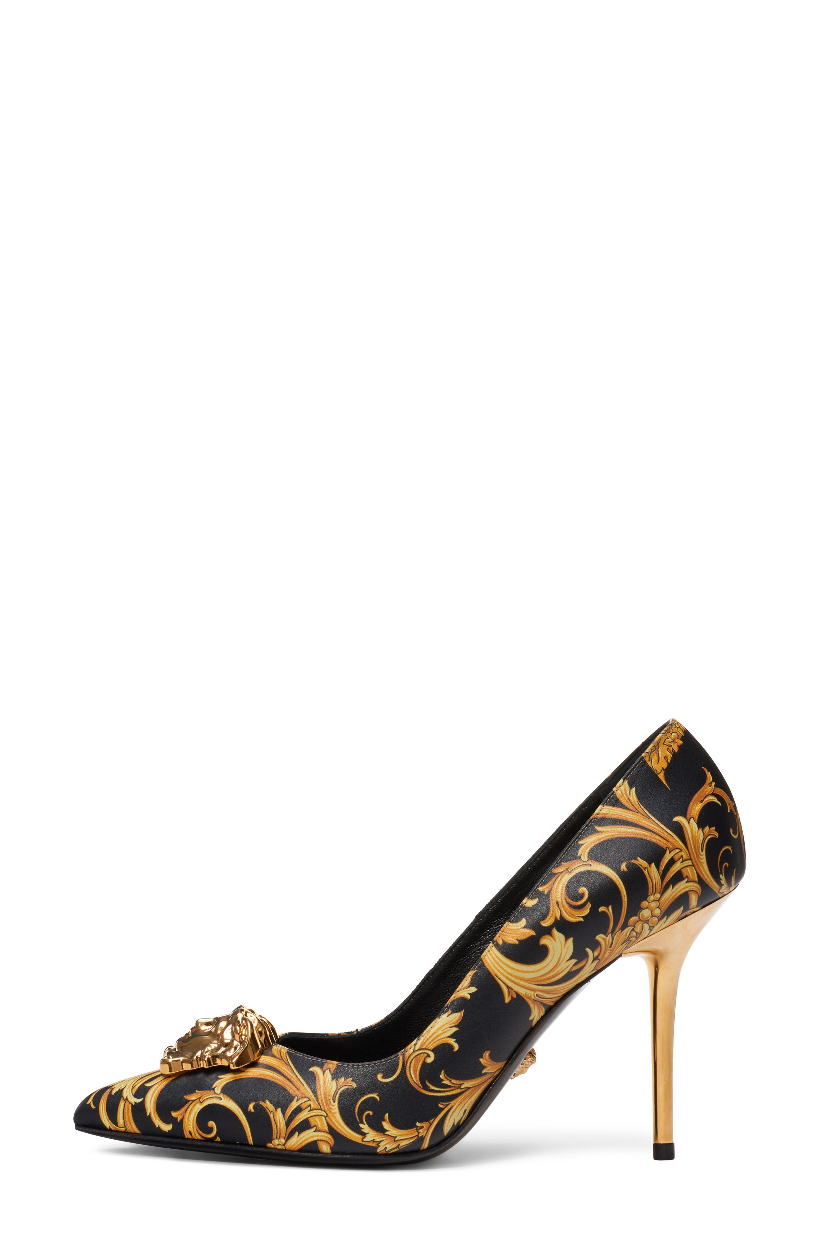 Versace Palazzo Pointed Toe Pump, Alternate, color, 