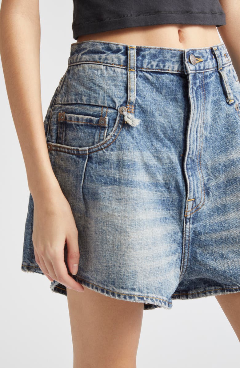 R13 Double Loop Venti Denim Shorts, Alternate, color,