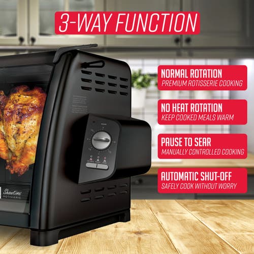 Ronco Modern Rotisserie Oven, Large Capacity (15lbs) Countertop Oven, Multi-purpose Basket For Versatile C In Black