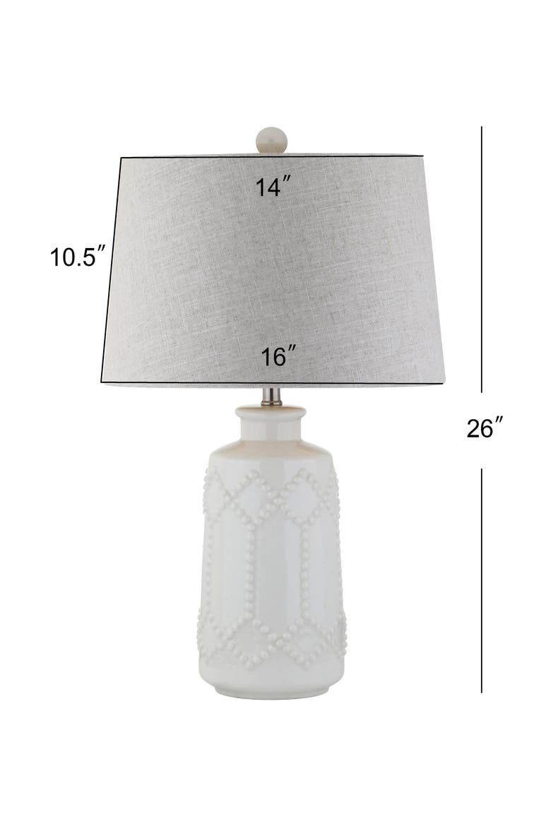 Alice 26" Ceramic LED Table Lamp, Cream, Alternate, color, Cream