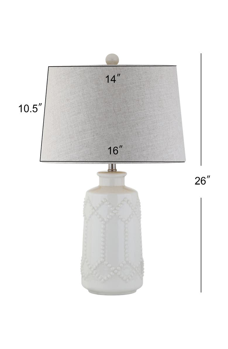 JONATHAN Y Alice 26" Ceramic LED Table Lamp, Cream, Alternate, color, Cream