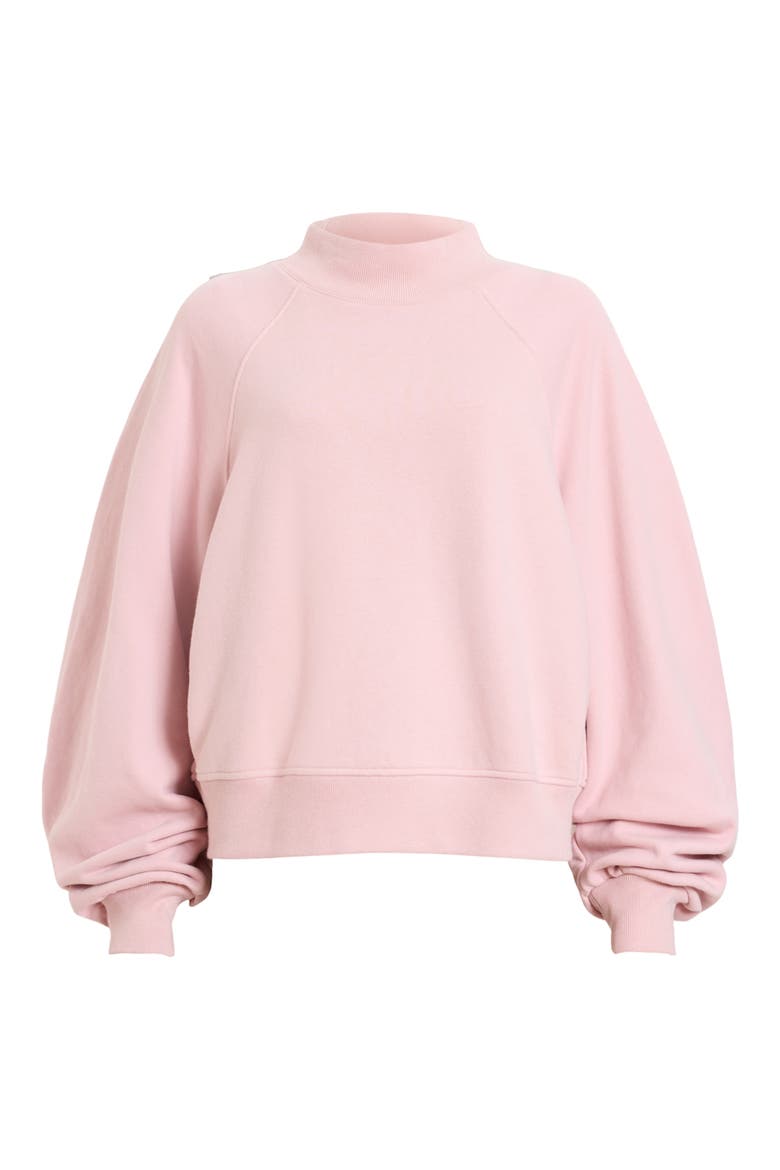 Dana Back Zip Mock Neck Sweatshirt, Alternate, color, DUSTY PINK ORCHID