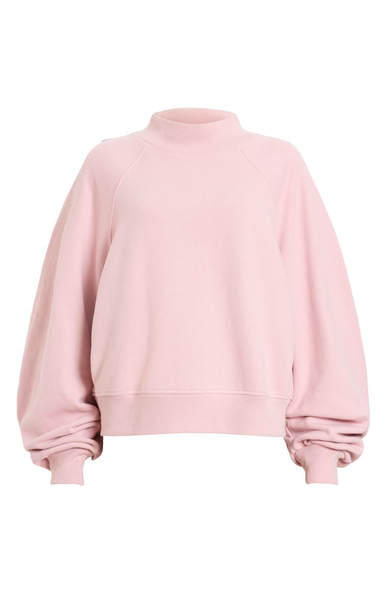 AllSaints Dana Back Zip Mock Neck Sweatshirt, Alternate, color,