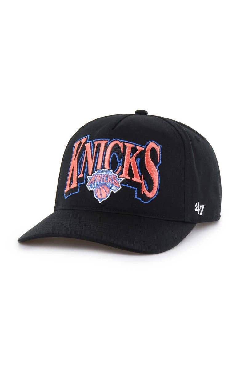 '47 Men's '47 Black New York Knicks Every Time Past Champs Hitch Adjustable Hat, Main, color,