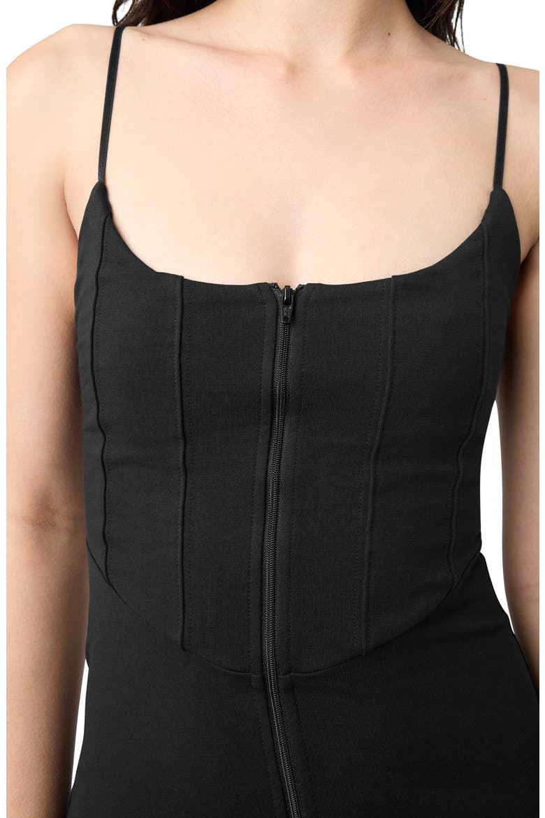 Corset Minidress, Alternate, color, BLACK