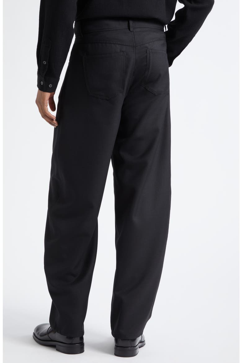 Gino Barrel Leg Trousers, Alternate, color, FINE BLACK WOOL