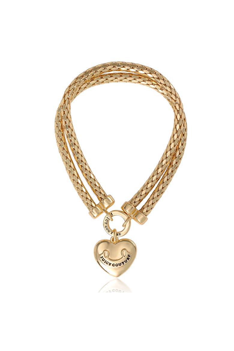 Layered Heart Bracelet, Gold Tone, Main, color, Gold Tone