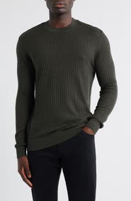 Emporio Armani Textured Wool Crewneck Sweater